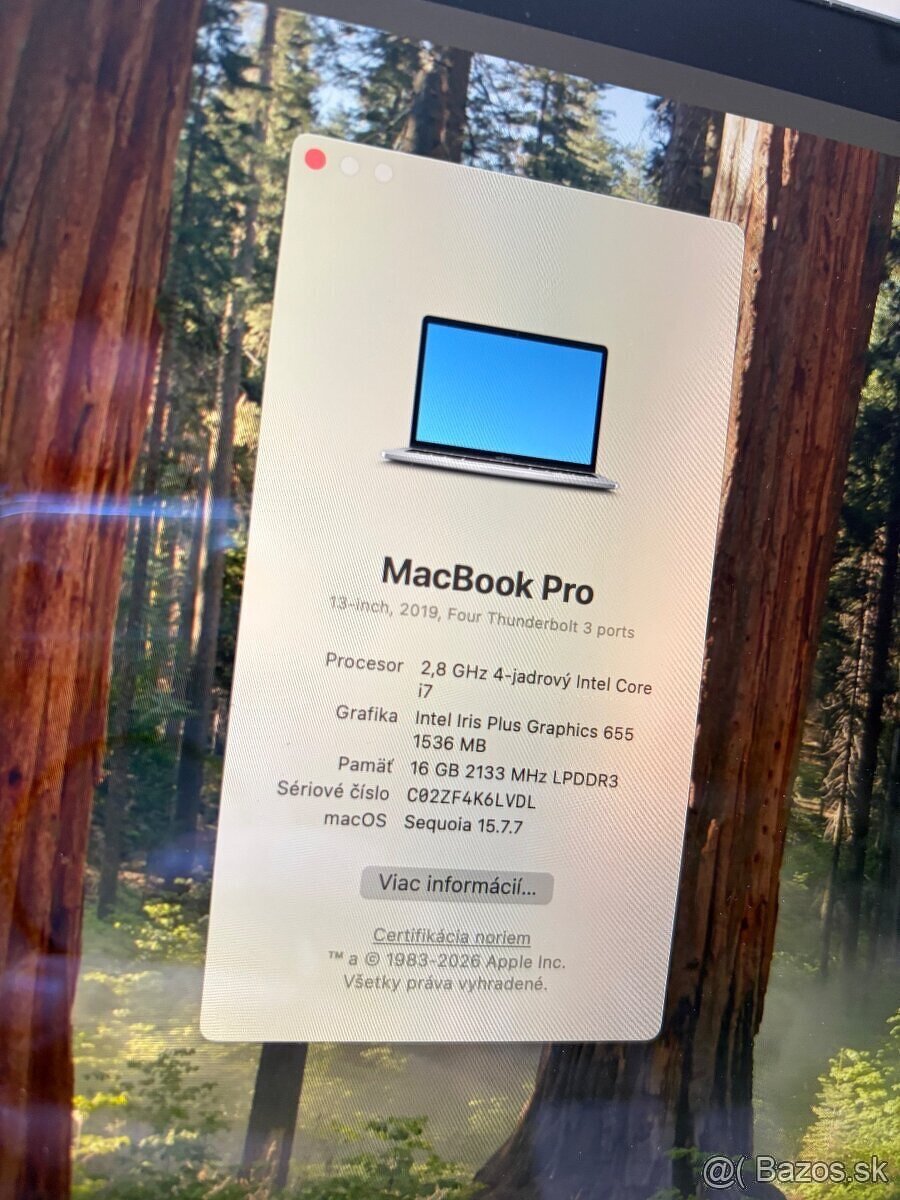 MacBook PRO i7 — A2251 — model 2020 - 6