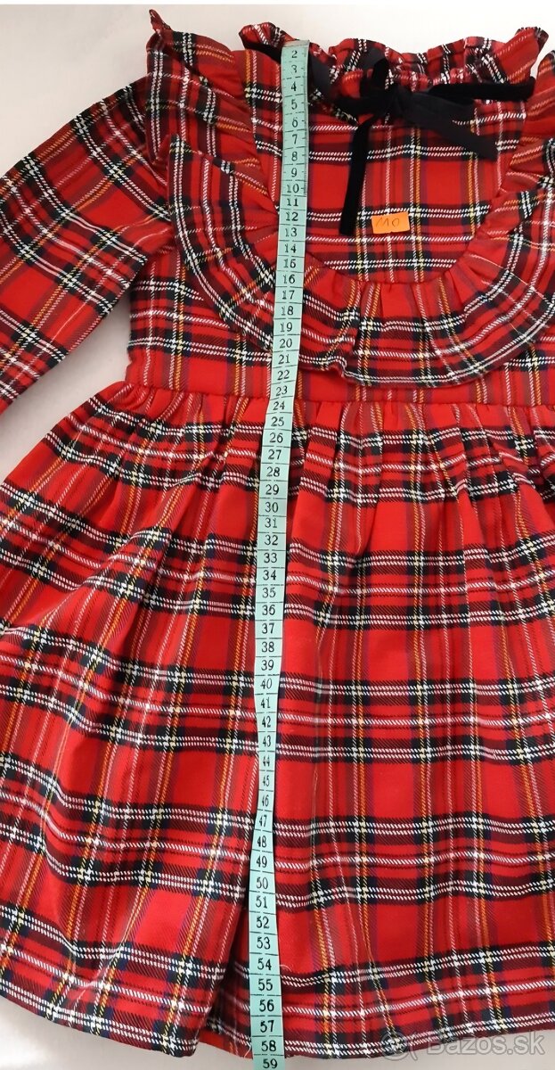 Šaty vianočné na vianočné fotenie pre dievčatko, monbebe 110 - 6