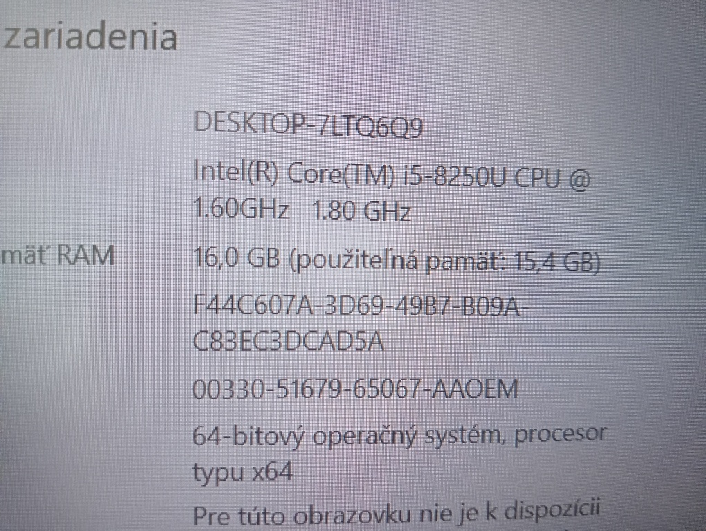 Hp elitebook 850 g5 / Intel core i5 / 16gb ram / 256gb ssd - 6