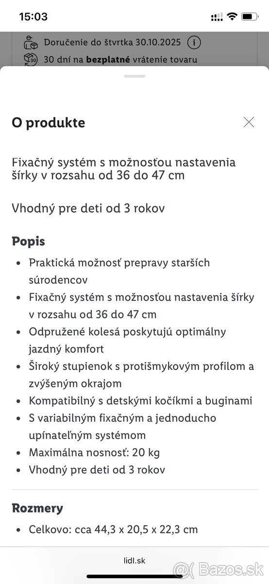 Stupienok ku kočíku - 6