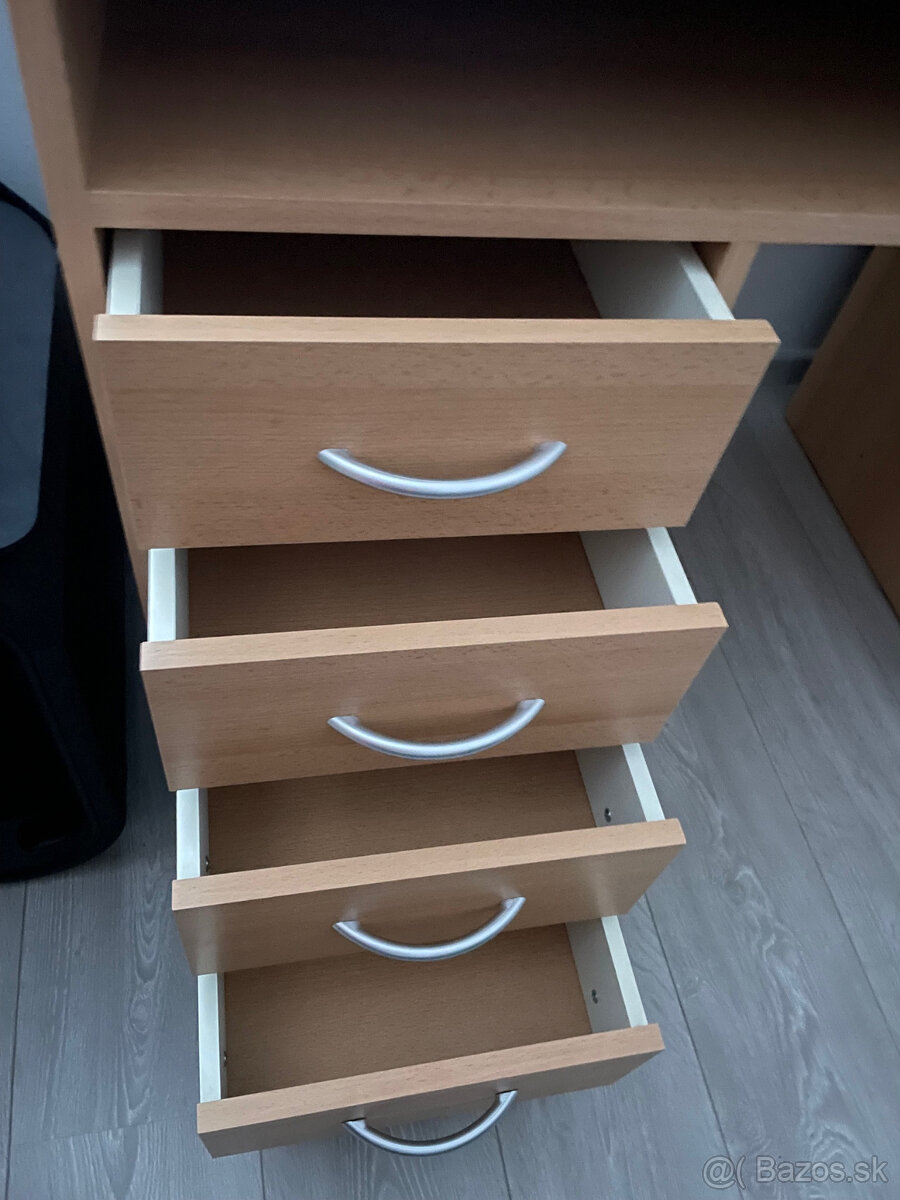 Pracovný písací stôl + sklo - 6