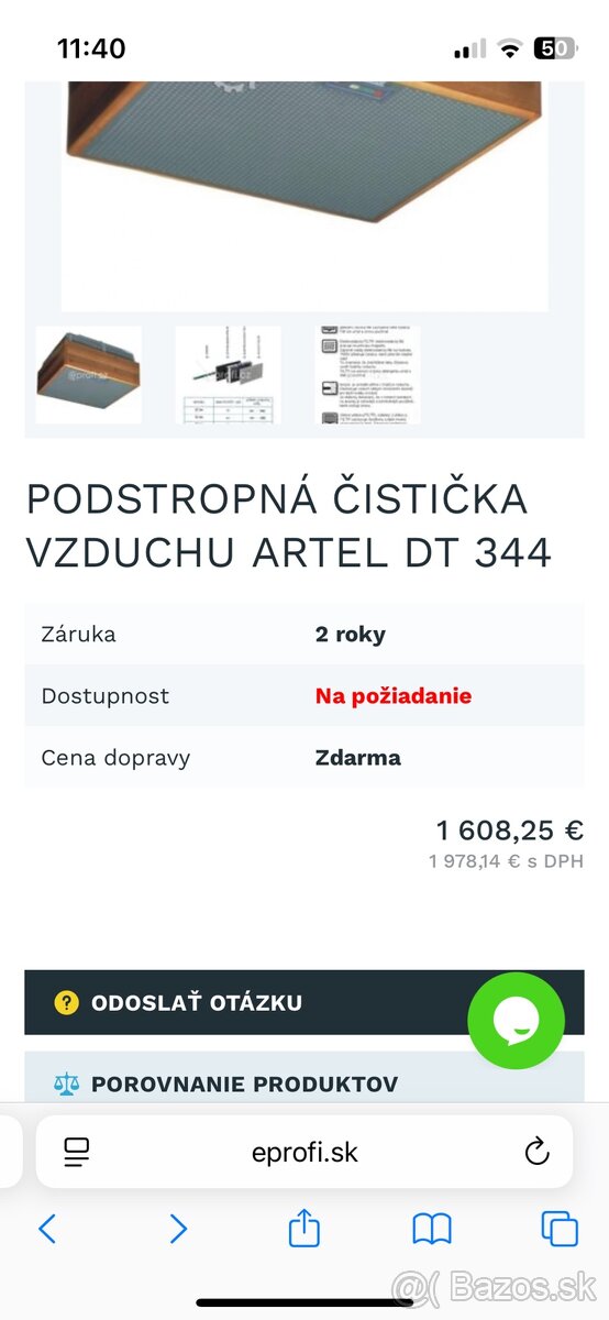 Filter vzduchu artel dt 344 - 6