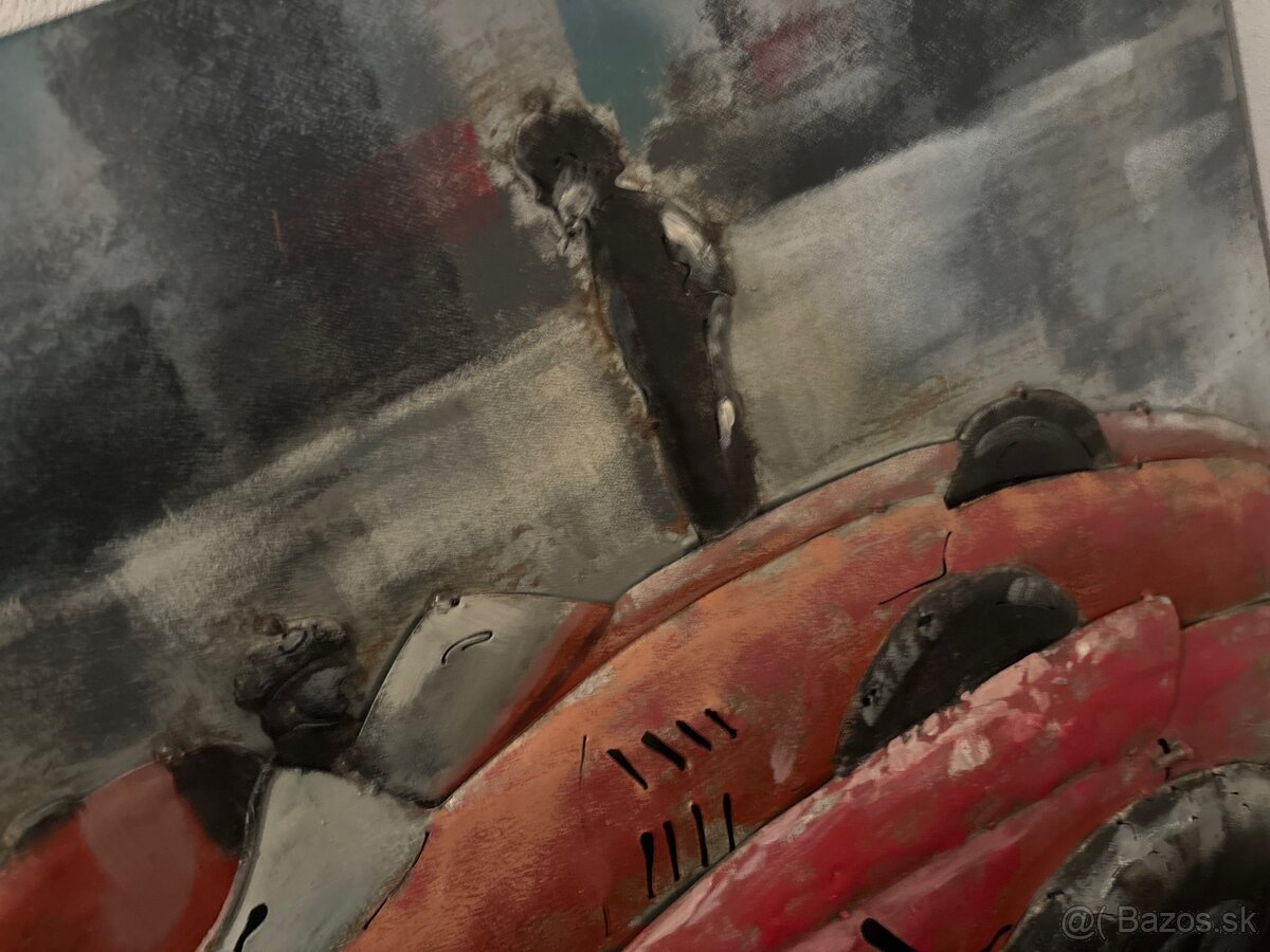 3D kovový obraz Monaco Ferrari 120x80cm - 6