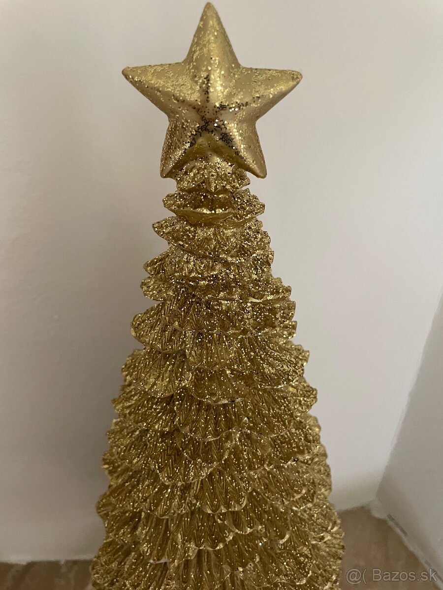 vianoce -xxl luxusný zlaty stromcek 42cm - 6