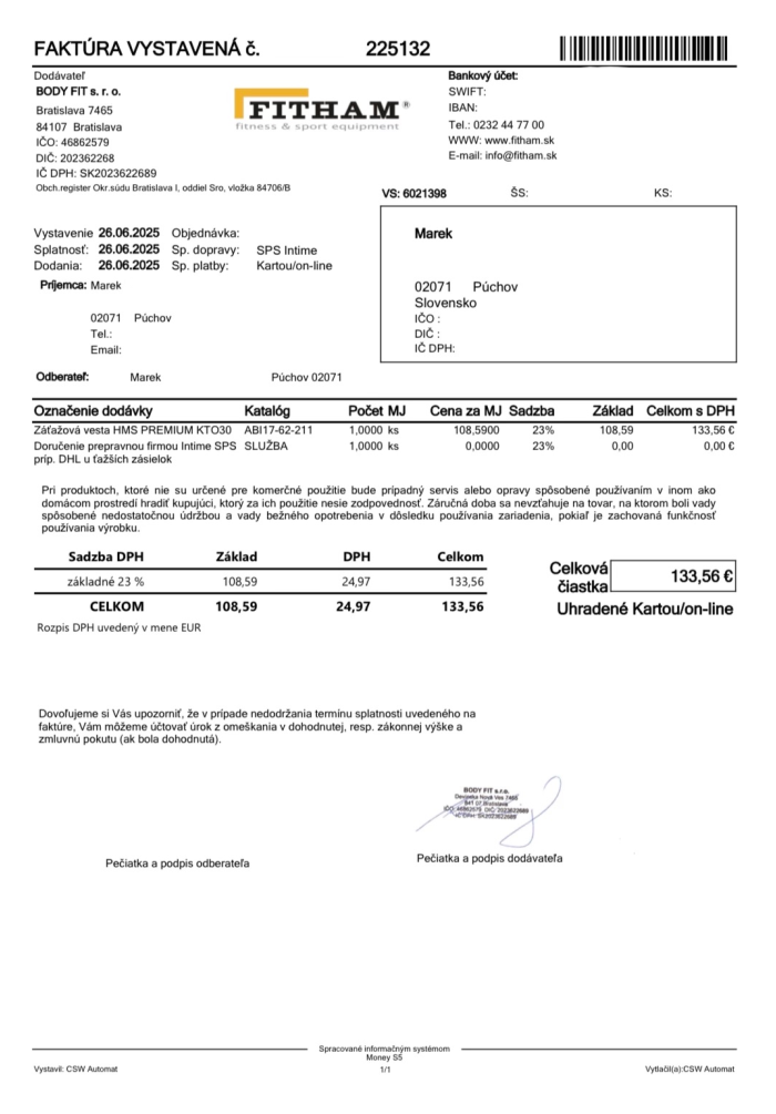 30kg záťažová vesta HMS PREMIUM KTO30 - 6