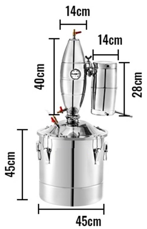 Domáca 70L pálenica s teplomerom - 6