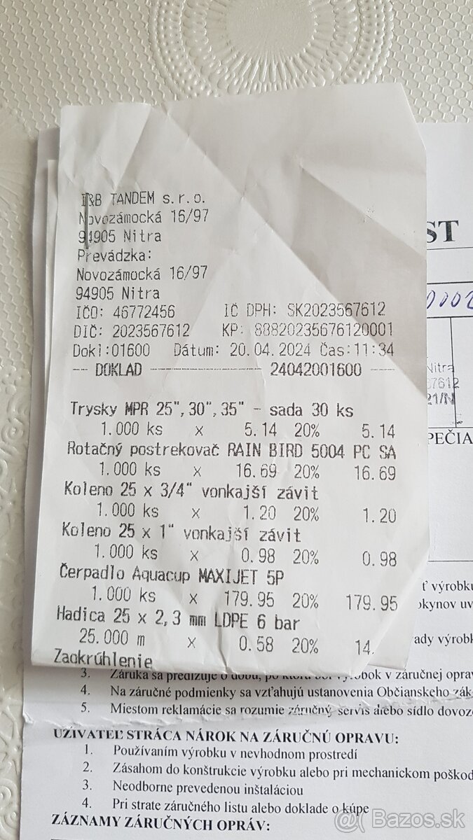 Predám čerpadlo Aquacup Maxijet 5P - v záruke do 4/2026 - 6