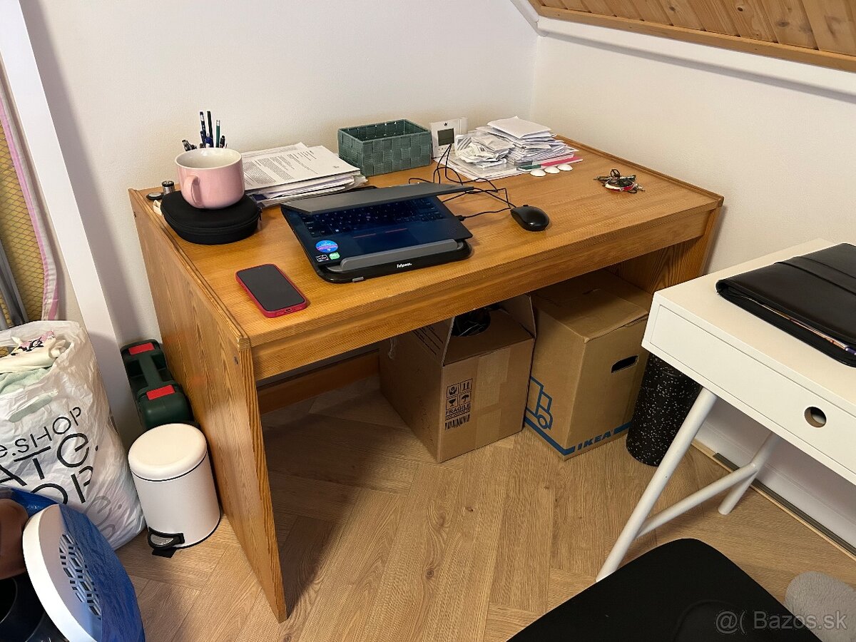 Pracovný drevený stôl - 6