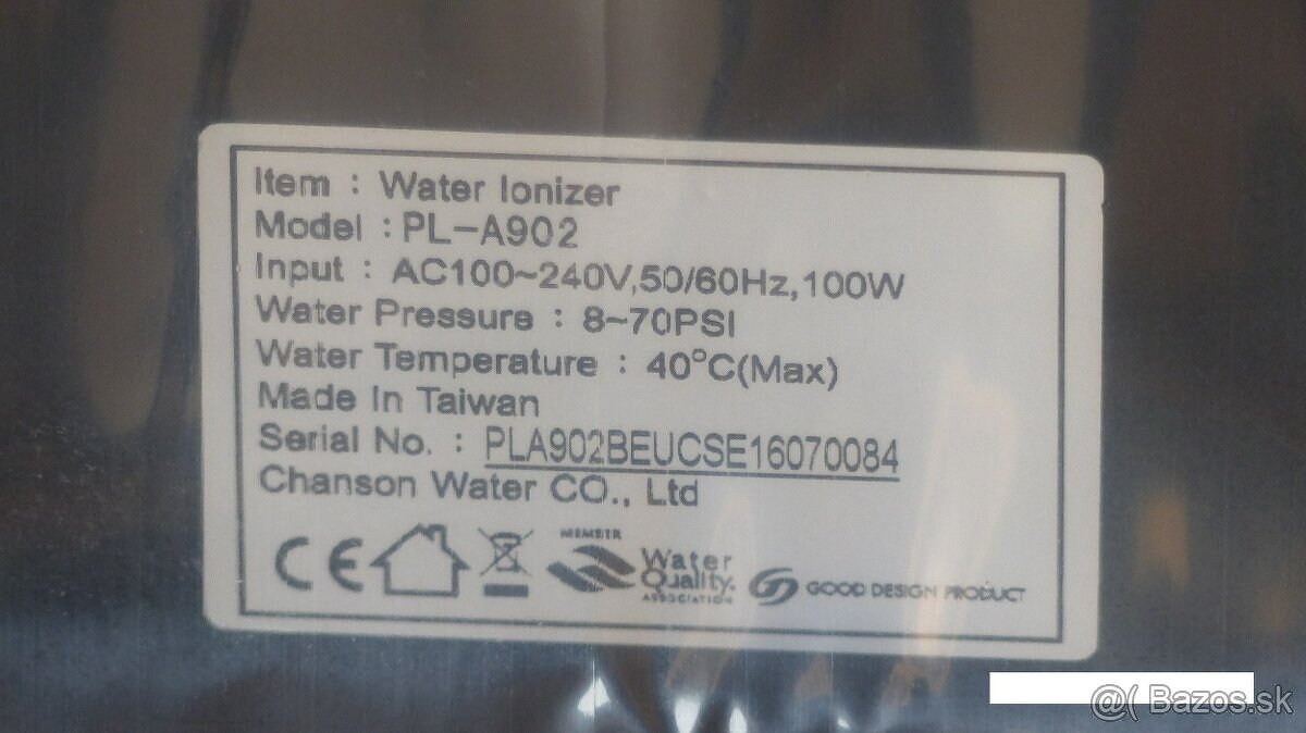 Nový komerčný ionizátor vody Chanson Miracle Max Revolution, - 6