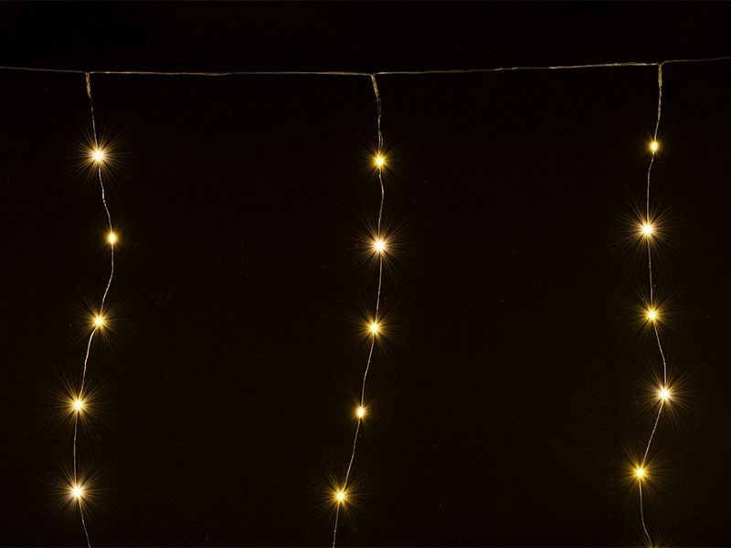 Dekorativny LED zaves 3x3m tepla alebo studena biela - 6