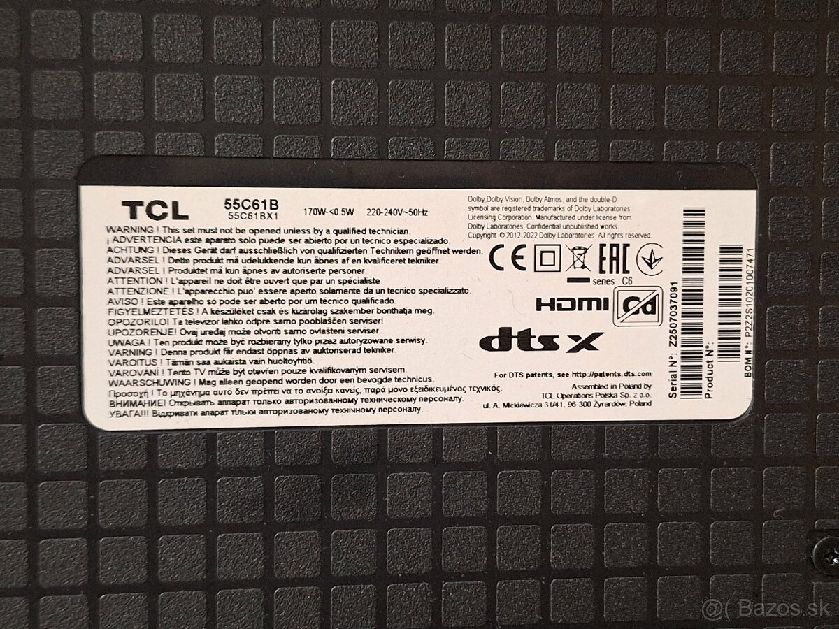 TCL 55C61B, záruka do 5/2027 - 6