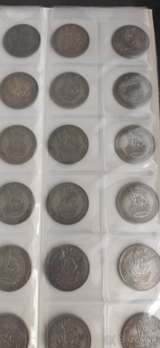 Predám strieborné mince Juraj Vl - GEORGIVS VI - 6