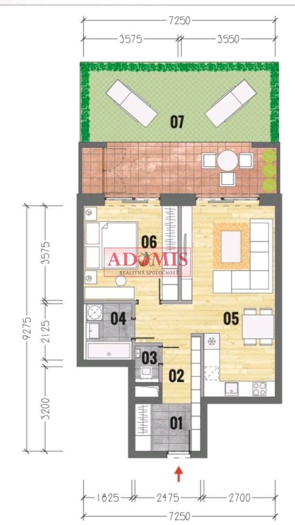 ADOMIS - prenájom (aj zvieratká) 2-izb bezbariérový byt, 89, - 6