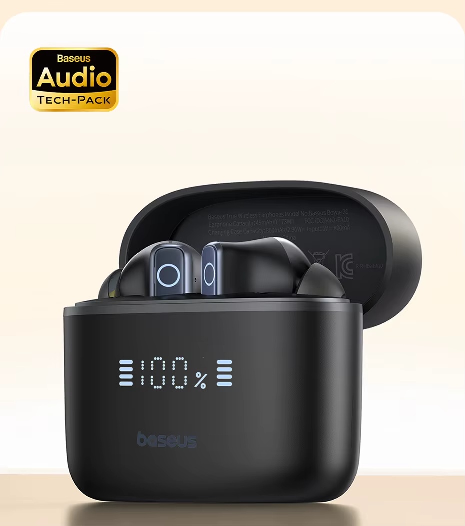 Bluetooth slúchadlá/špunty Baseus Bowie 30, ANC,65h,IPX4,APK - 6