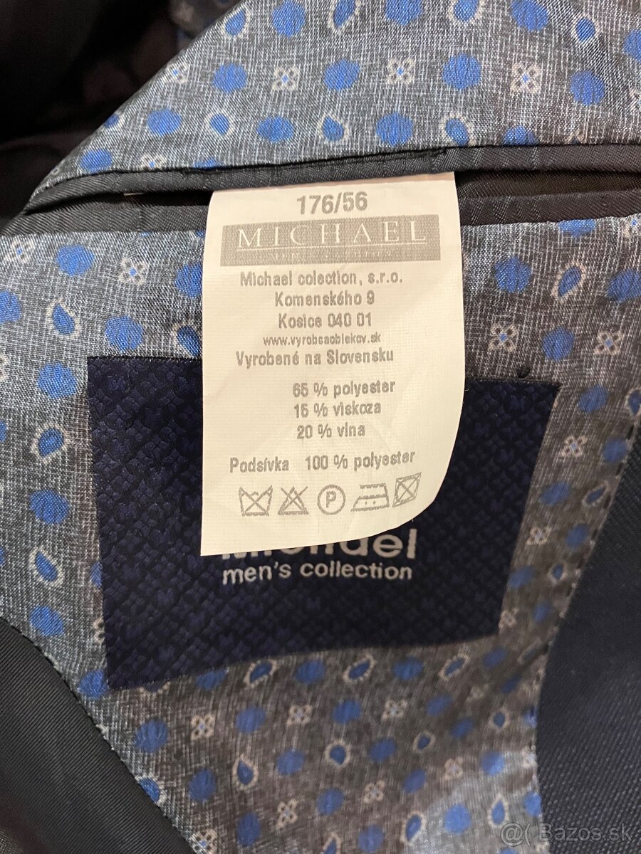 Pánsky tmavomodrý oblek zn. Michael - 6