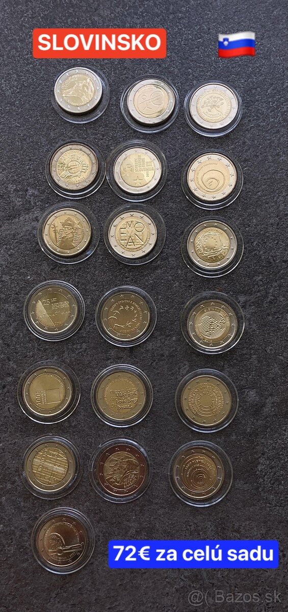 Euromince - pamätné dvojeurové mince Slovinsko - 6