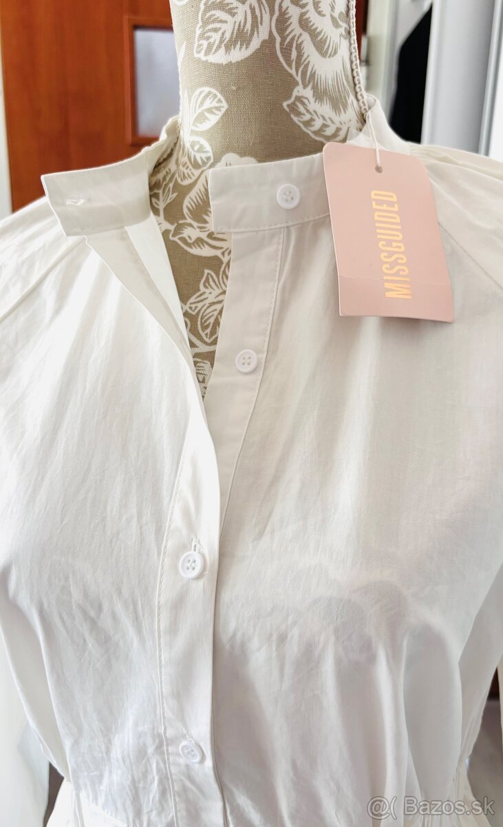 Biele košeľové šaty Missguided - 6