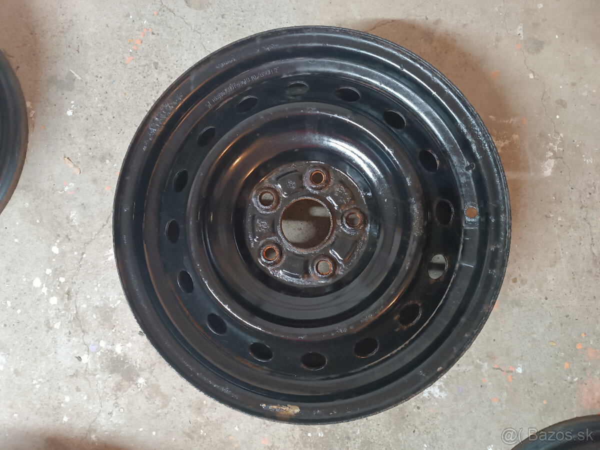 Plechové disky R16 5x114,3 6,5J + puklice - 6