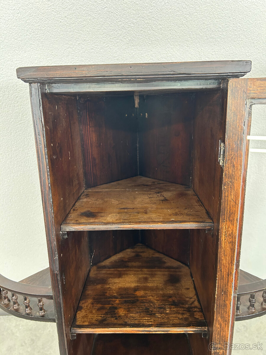 Presklená rohová skrinka - 6