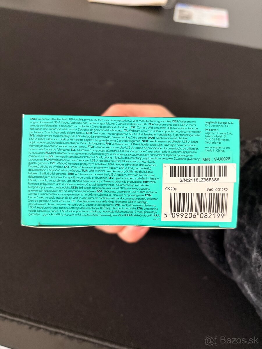 Predám nove TOP stav Webkamera Logitech C920s HD Pro - 6