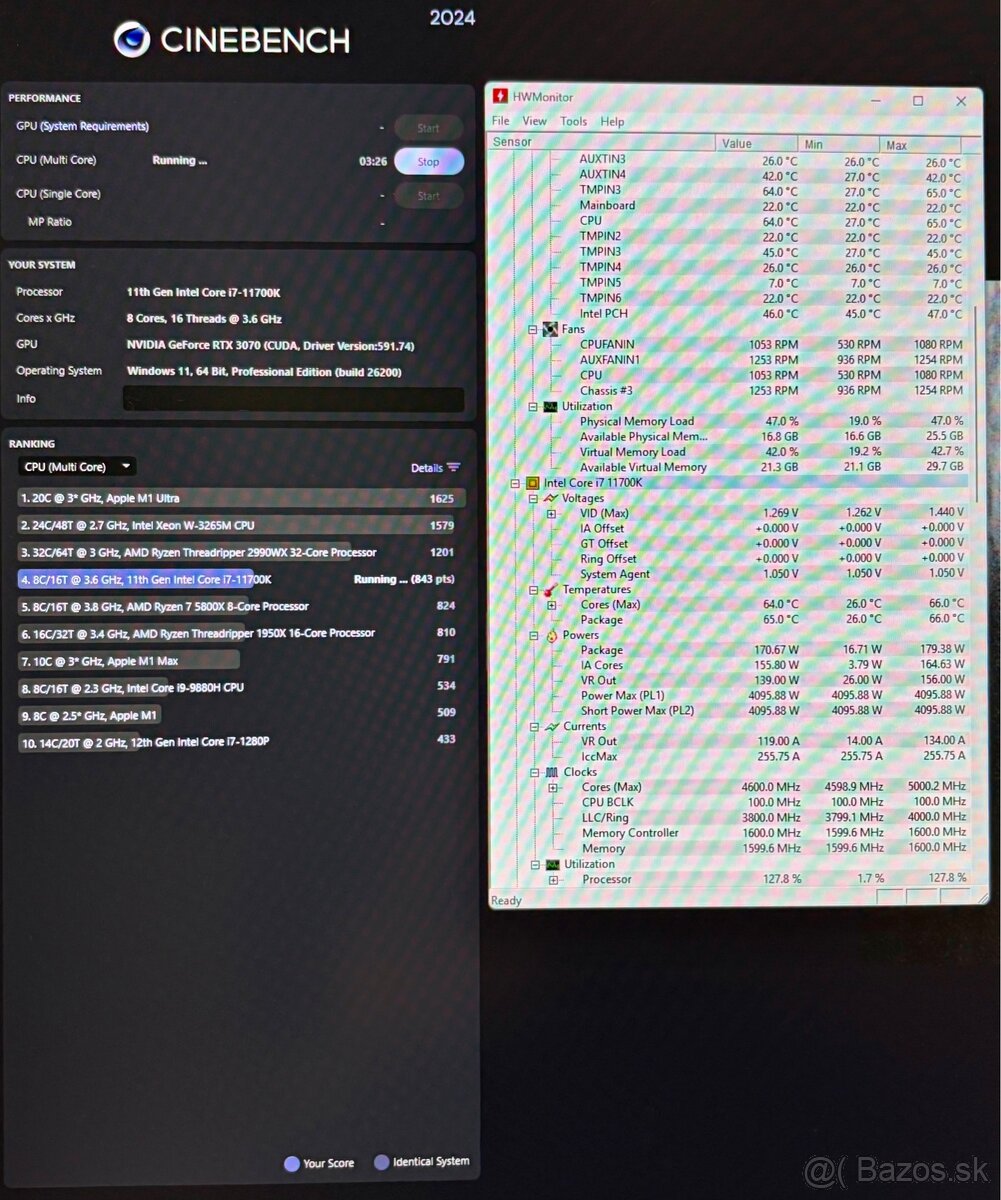 Výkonný PC | Intel Core i7-11700k | RTX 3070 | 32GB RAM - 6