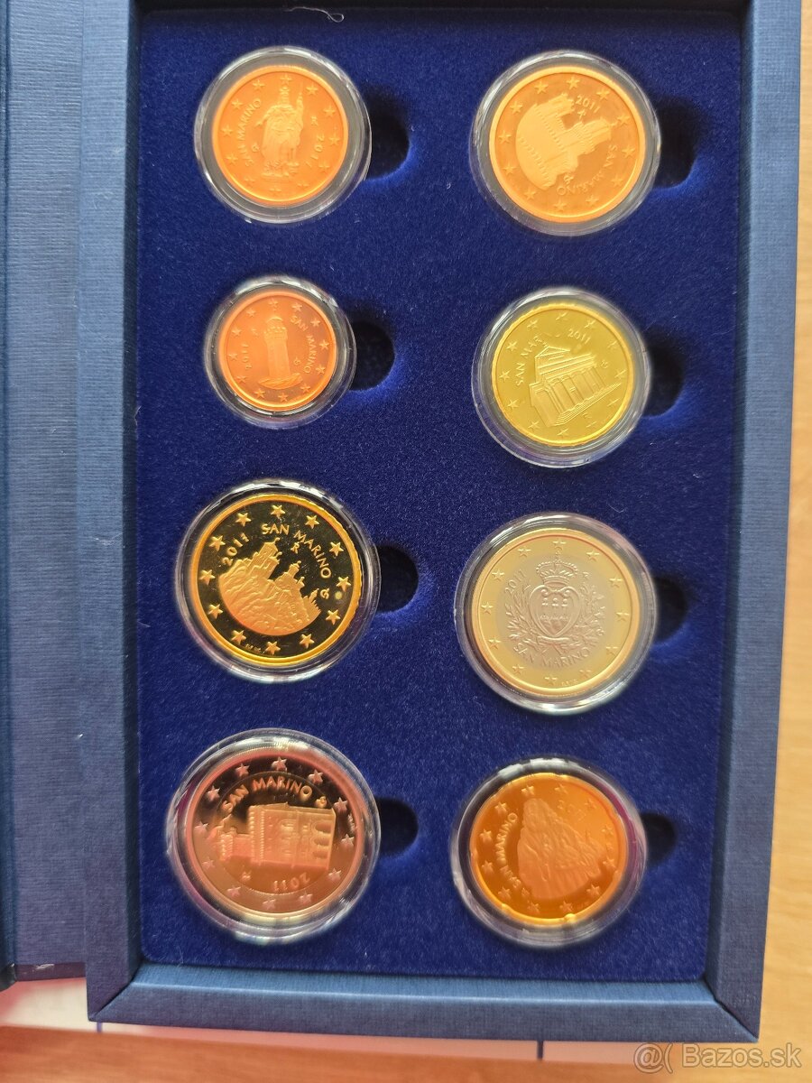 San Marino 1cent - 2€ euro PROOF sady - 6