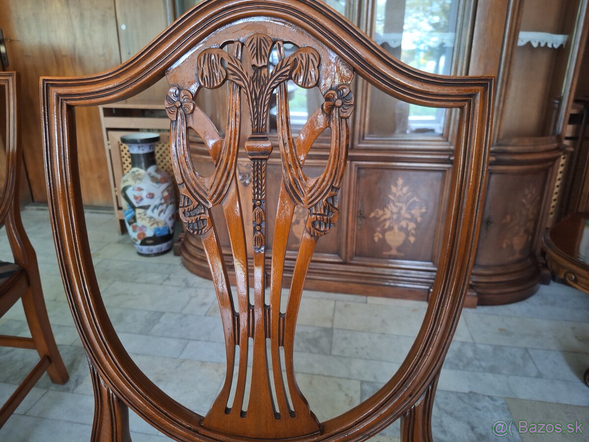 KVALITNÝ DREVENÝ ROZKLÁDACÍ STOL + 4 ŽIDLE VELMI DRAHÝ MODEL - 6