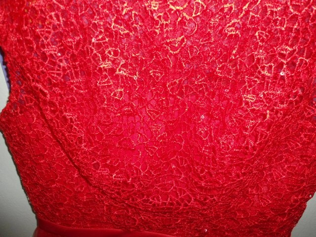 Červené večerné dlhé šaty - 6