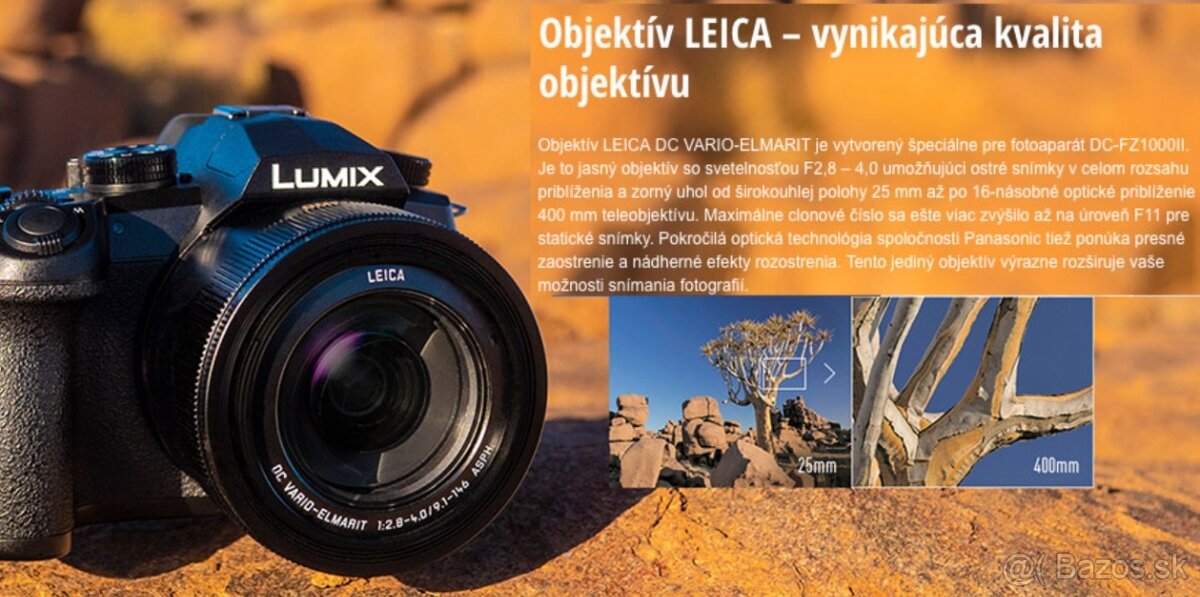 Panasonic Lumix FZ1000 + 2x orig. batéria + brašňa - 6