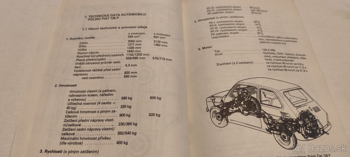 Fiat 125 P , 126 P popis – manuál údržba a opravy 125P 126P - 6
