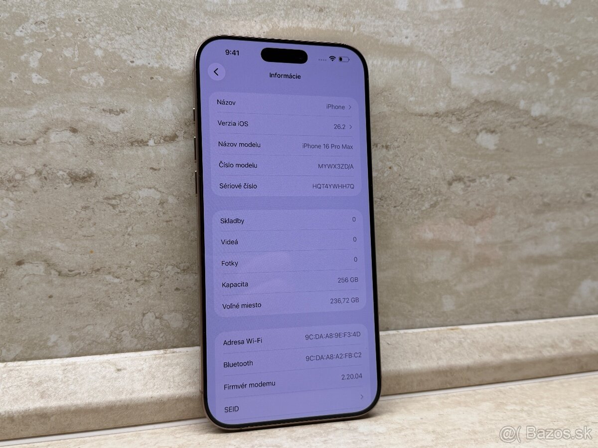 iPhone 16 Pro Max 256gb Desert Titanium, 100%, 38 cyklov - 6