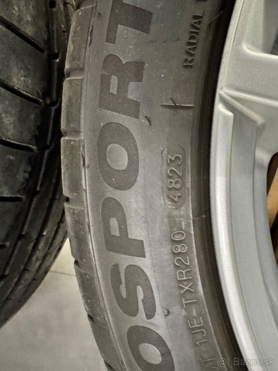 Mercedes disky + letné pneu R19 ako nové 5x112 8J ET38 - 6