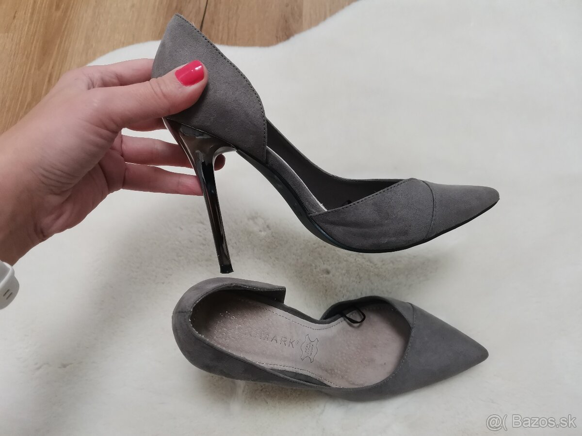 Sivé lodičky Primark č. 37 - 6