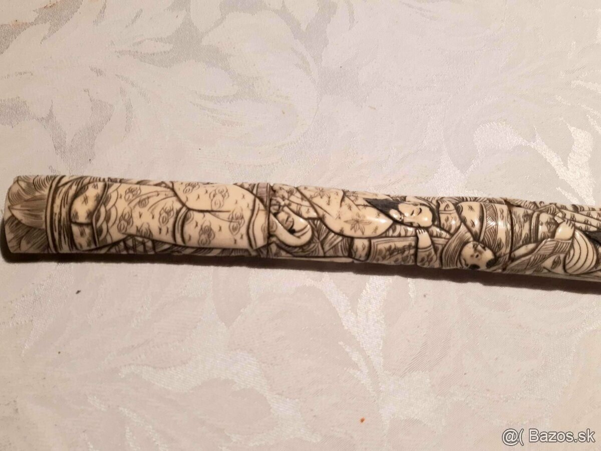 Starodávny vyrezávaný čínsky meč - 6