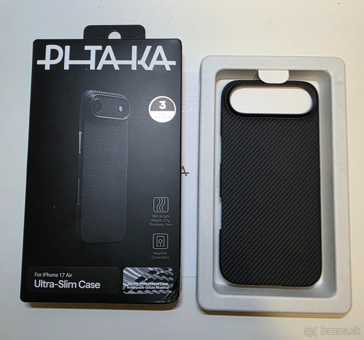iphone air pitaka ultra slim kryt, aramid-karbon, novy - 6