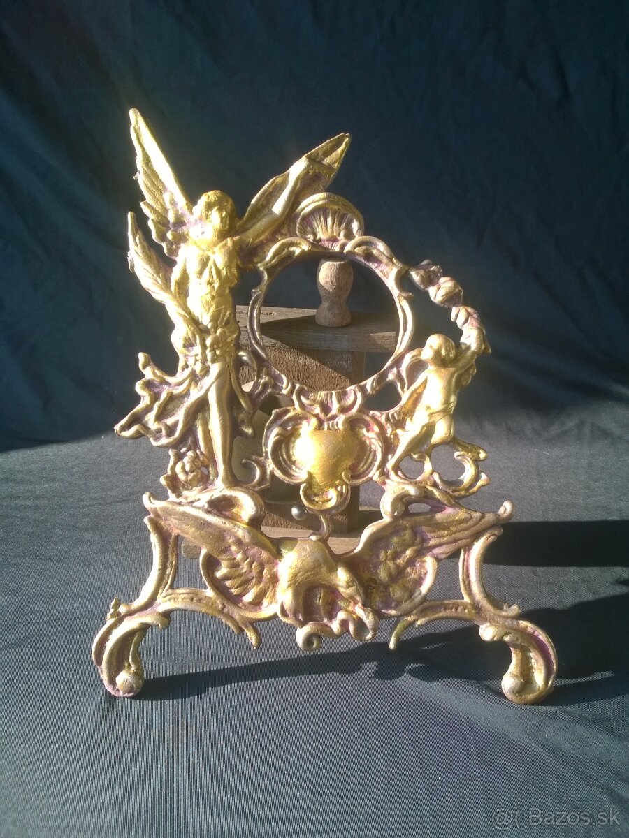 starý kovový historický rámček na hodiny - 6