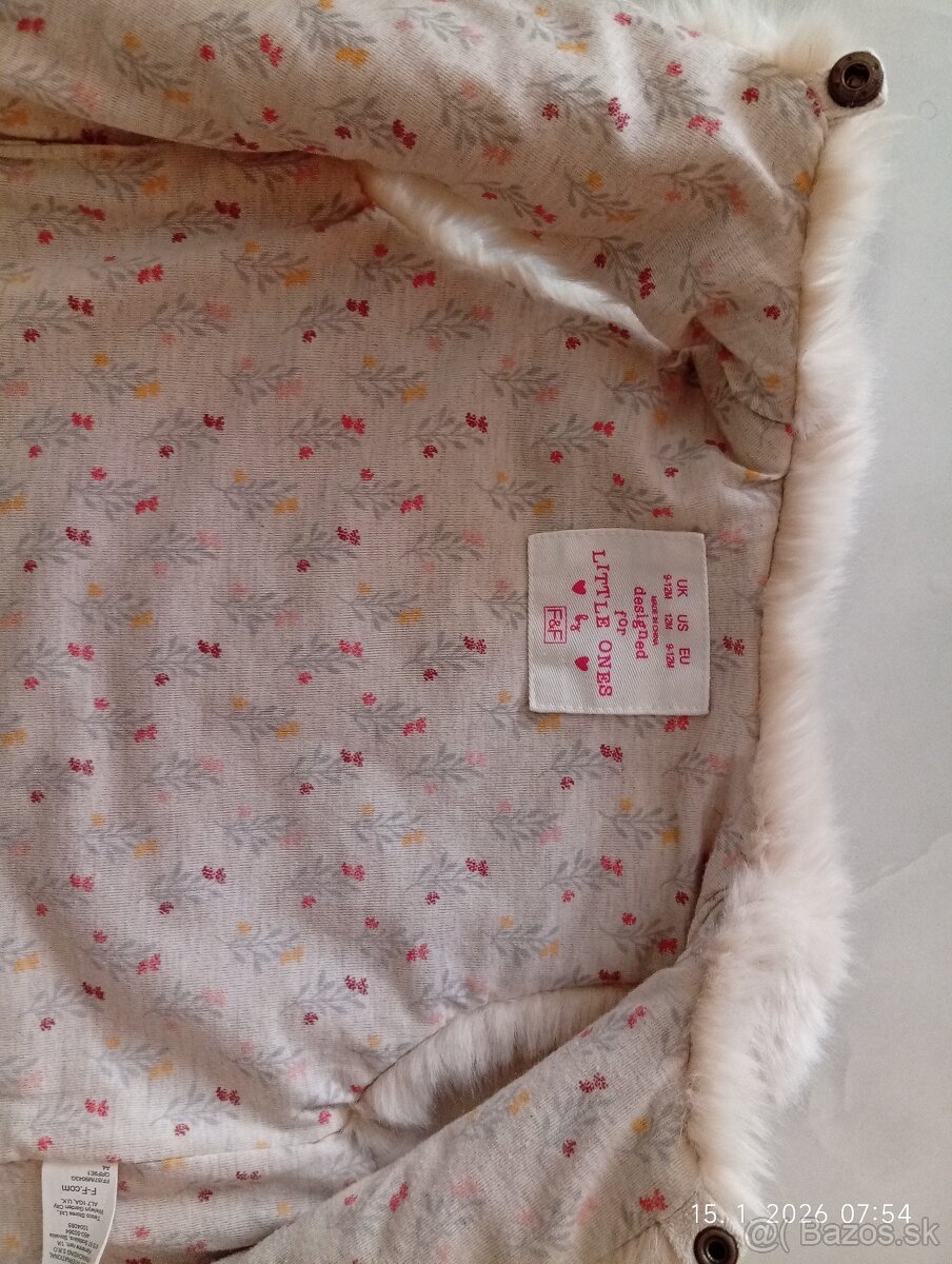 Bunda , vesta, kabát 9-12 mes dievča - 6