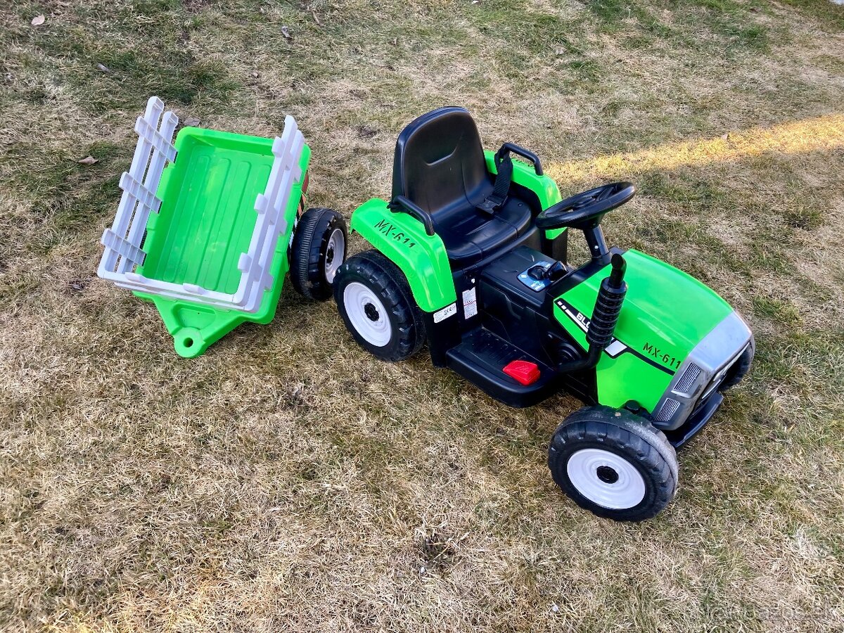 Elektrický traktor s diaľkovým plus traktor na pedále - 6