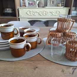 Keramické šálky, taniere Czechoslovakia - 6