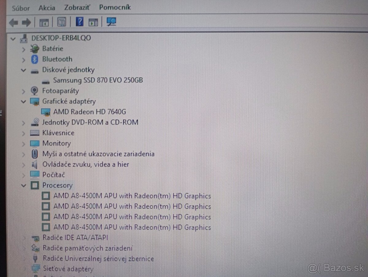 Lenovo Thinkpad E545 ,Windows 10 , AMD A8 4-jadro , 8gb ram - 6