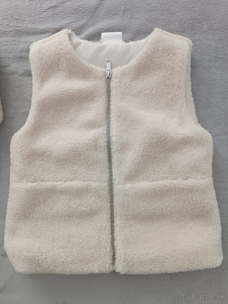 Dievčenský kabátik+vesta 116/122 - 6