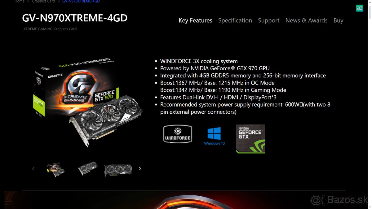 nVIDIA GeForce GTX 970 Gigabyte - 6