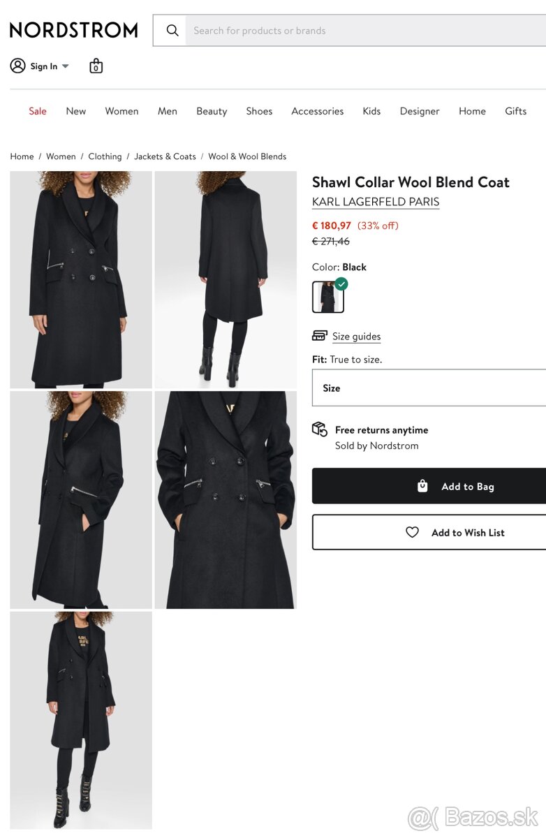 Karl Lagerfeld kabát M čierny original - 6