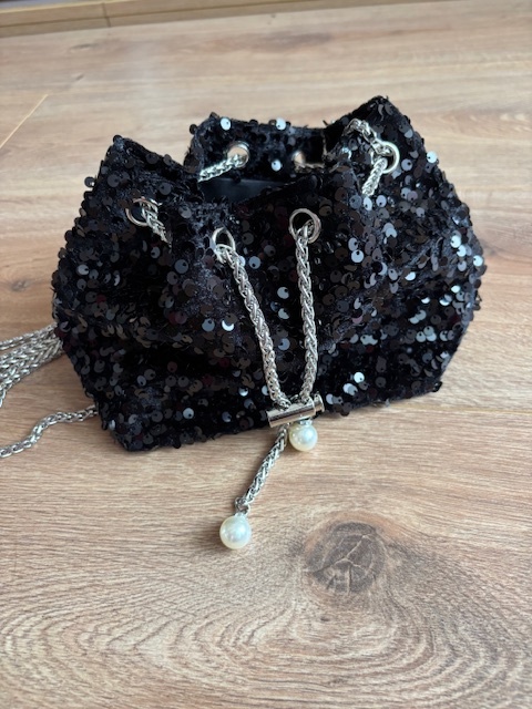 Trblietavá spoločenská kabelka - na stužkovú, ples, Vianoce - 6