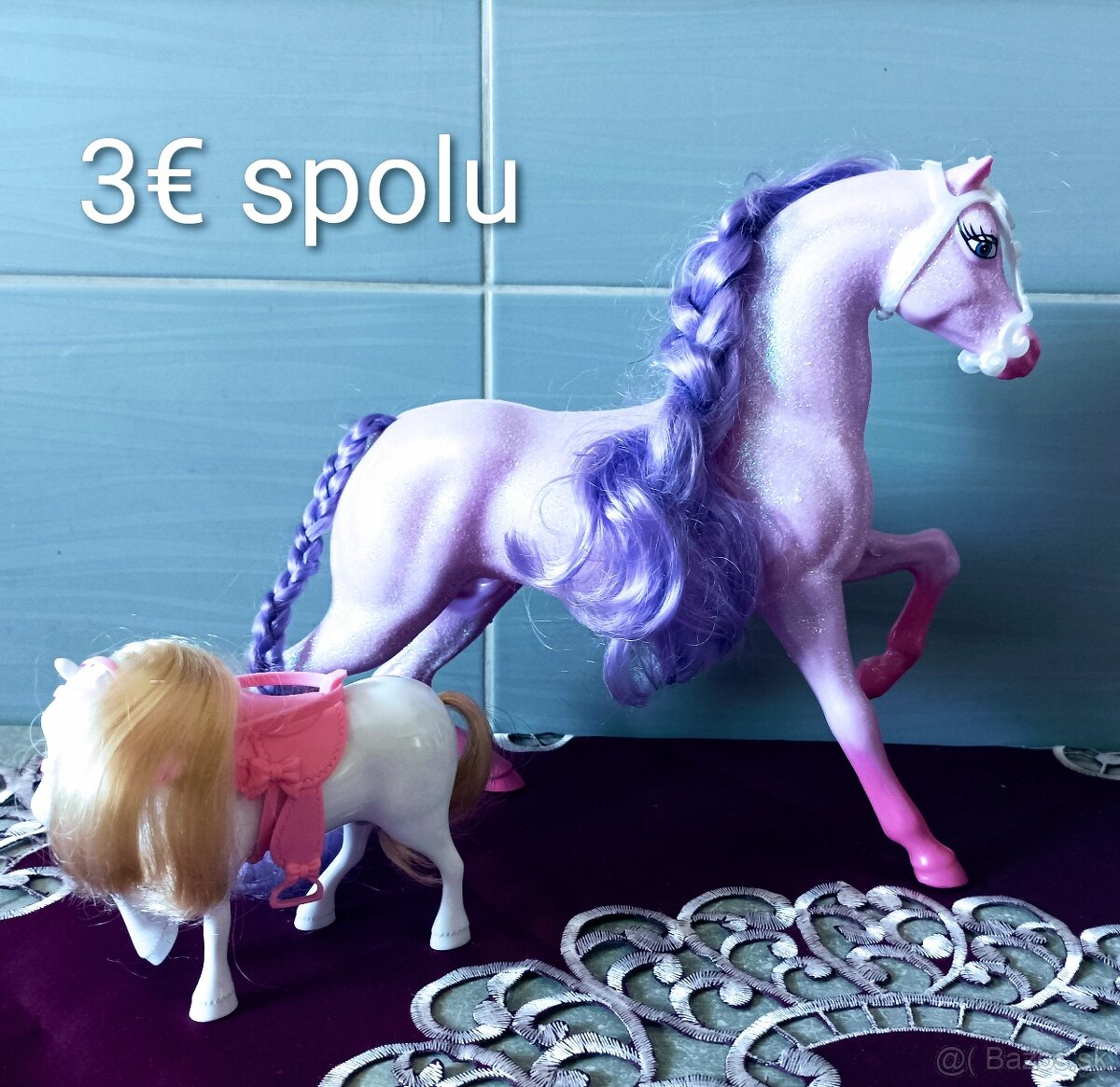 Bábiky, auto, vanička, koníky - 6