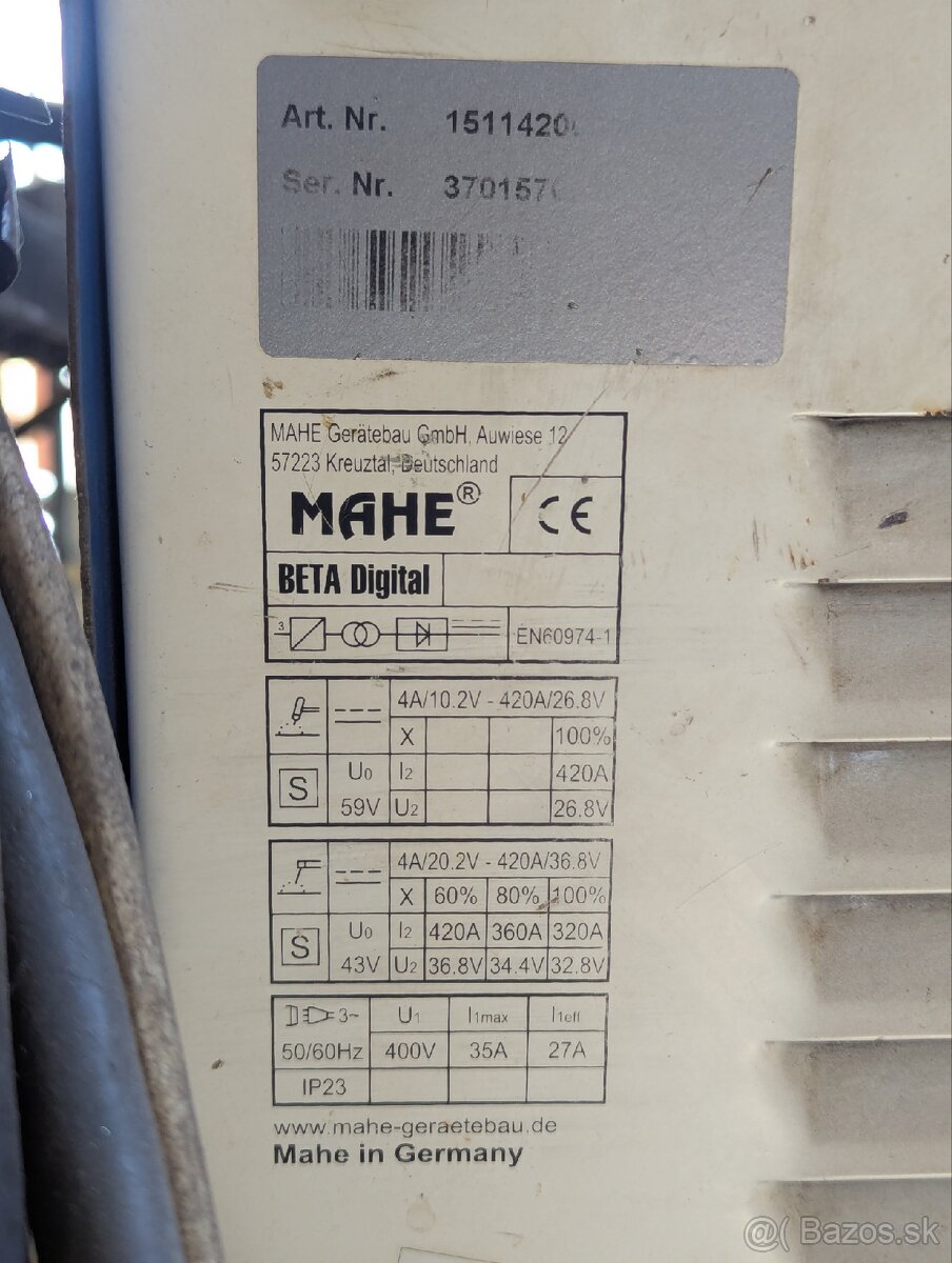 MAHE BETA Digital 420A TIG DC invertor (400V) - 6
