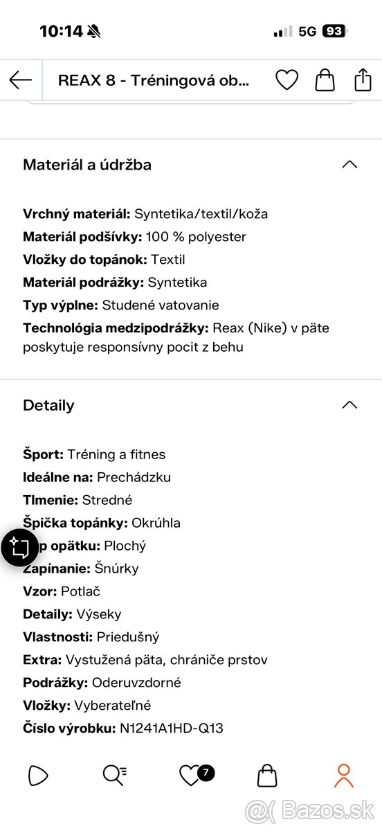 Nike Reax 8 veľkosť 37,5 - 6