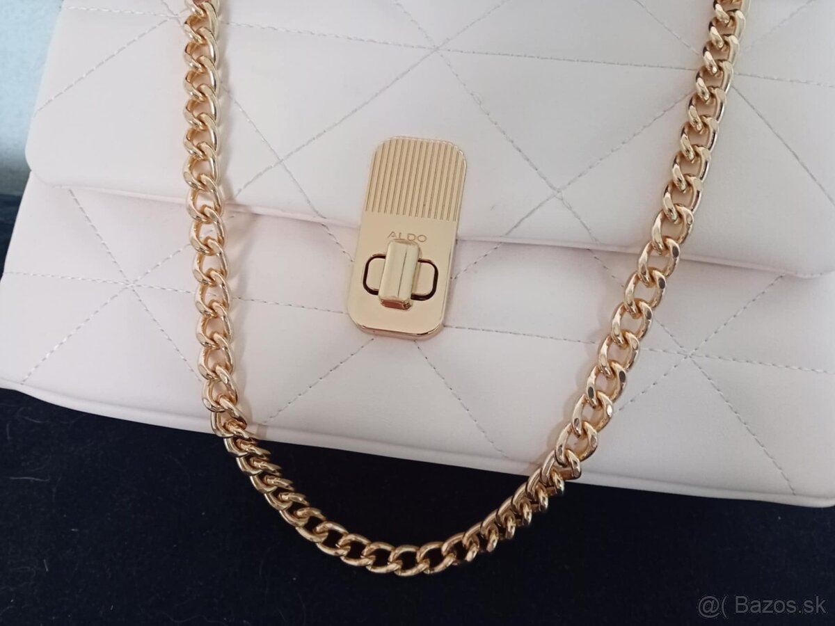 Nová dámska béžová kabelka ALDO so zlatými aplikáciami - 6