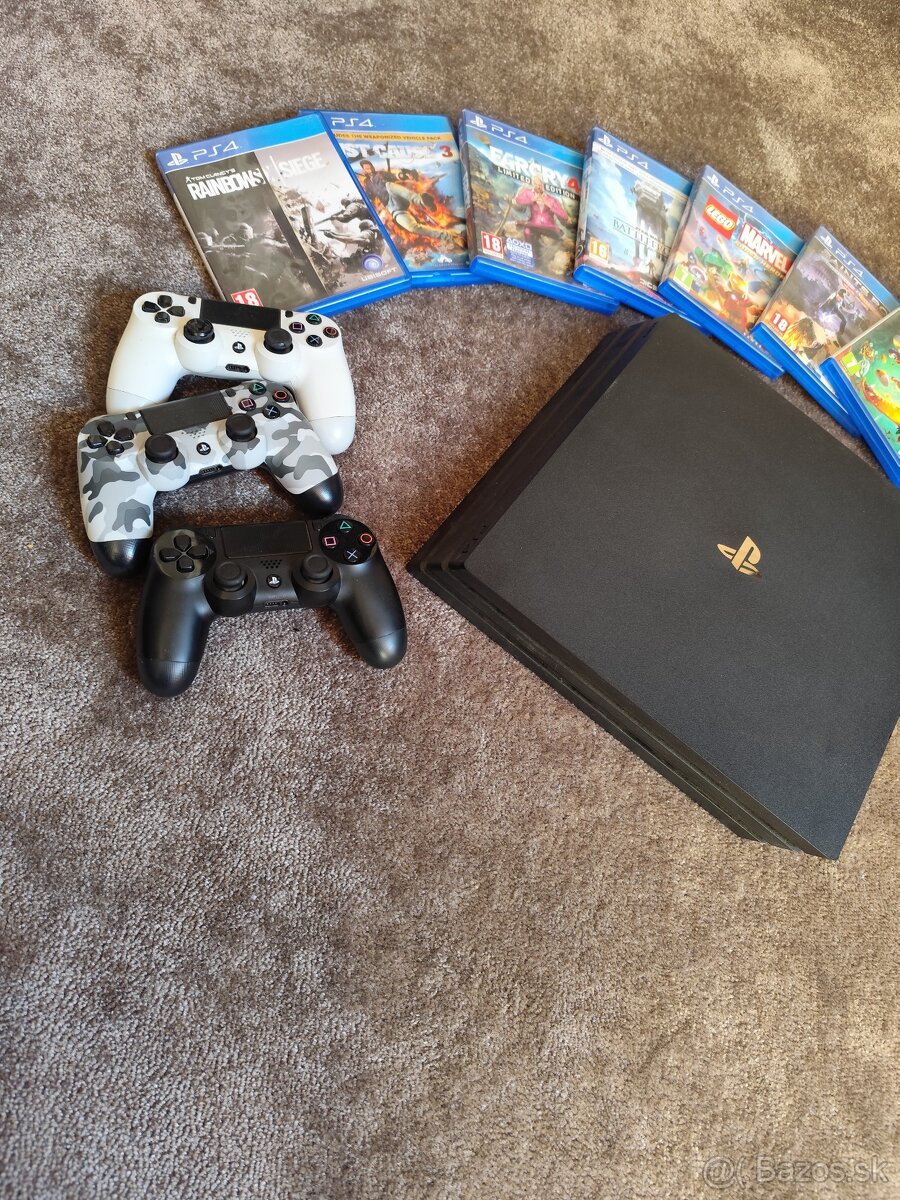 PS4 pro s Hrami a ovládačmi - 6