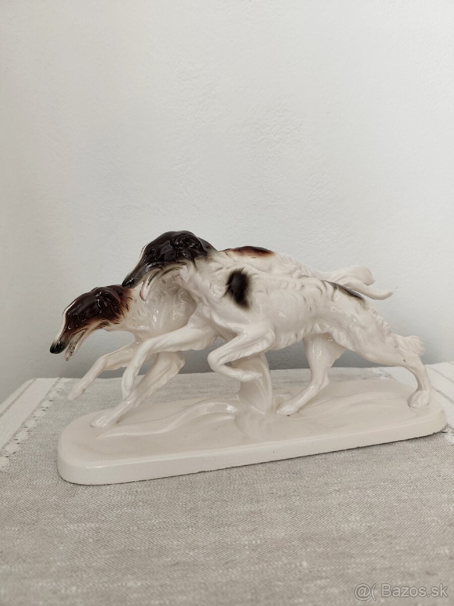 Hertwig chrti psy porcelánová soška - 6